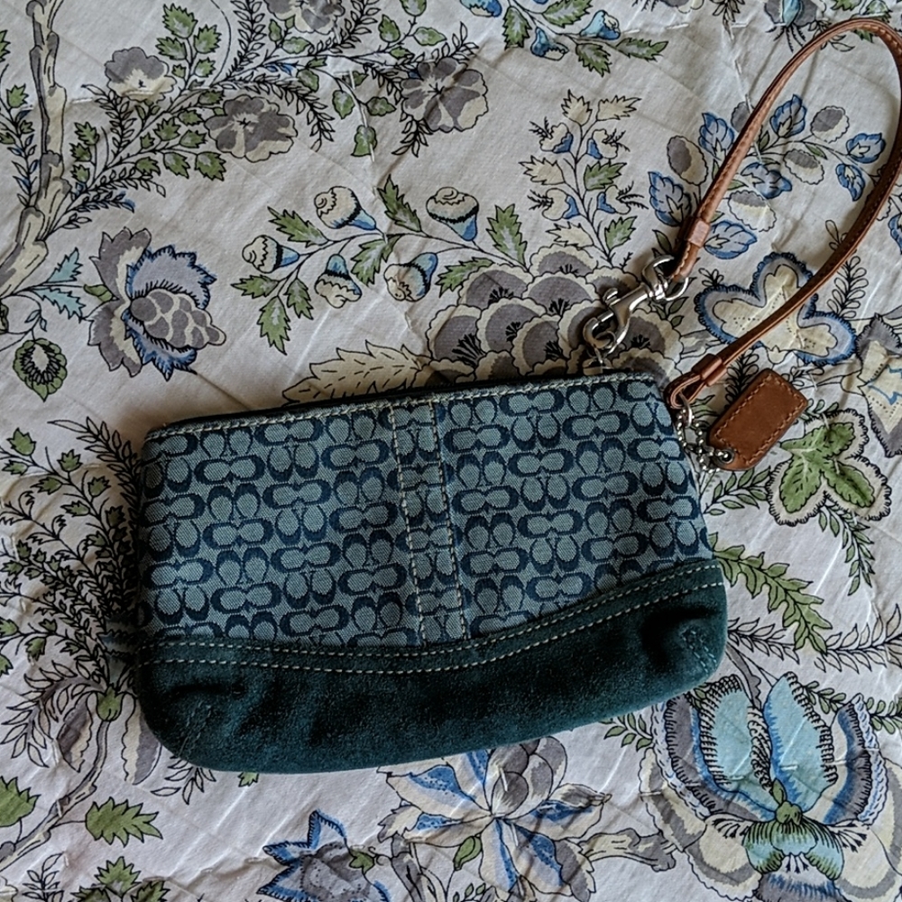 Denim Blue Wristlet